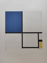 Piet Mondrian Signed  Composition with Blue Limited Edition with a Certificate - £99.62 GBP