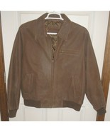 St Johns Bay Men&#39;s Leather Jacket Brown Size XLarge XL - £30.66 GBP