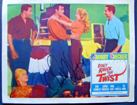 CHUBBY CHECKER (DON,T KNOCK THE TWIST) HAND SIGN AUTOGRAPH ON 1962 LOBBY... - £228.71 GBP