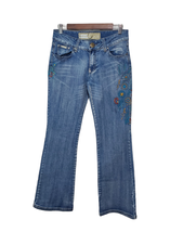 VTG Enyce 7 Junior Small Embroidered Mid-Rise Bootcut Denim Jeans 90&#39;s Y2K  - £28.12 GBP