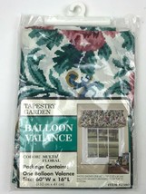 New Tapestry Garden Balloon Valance Multi Floral Curtain Ruffle 60x16&quot; Window - £15.83 GBP