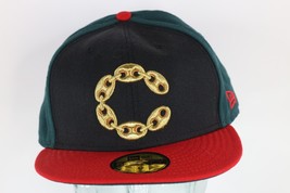 New Era x Crooks &amp; Castles Distressed Flower Gold Link Color Block Fitted Hat 8 - £22.90 GBP