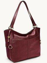 Fossil Sam Claret Red Leather Tote ZB1465599 Shoulder Bag Brass NWT $280 MSRP Y - $127.70