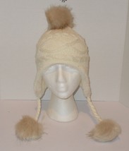 Women Winter Warm Knitted Beanie Hat Cap with Ear Flaps Pom Pom Ball OSFM - $14.80