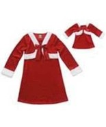 Girls Dress &amp; Doll Dress Christmas Dollie &amp; Me Red Santa Velvet Toddler-... - £25.91 GBP