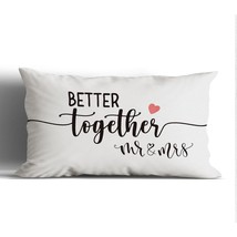 Better Together Mr And Mrs 12X20 Pillow Cover,Bride And Groom Husband An... - £15.06 GBP