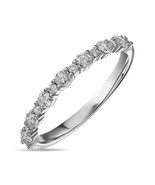 0.30 Ct 14K White Gold VVS/DF Half Eternity Band Ring Lab Grown Round Di... - €803,76 EUR