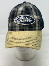 Bud Light Mesh Plaid Snapback Weave Cover Baseball Hat Adjustable Budwei... - $19.75