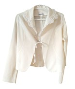 Boomode white boho women&#39;s Blazer suit jacket spring M - £155.94 GBP