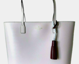 New Kate Spade Karla Wright Place Tote handbag with tassel Plum Dawn / R... - £74.94 GBP