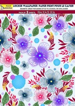 Magnetic School Locker Wallpaper (Full Sheet Magnetic) - Flowers - vr19 - £19.69 GBP