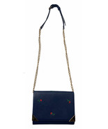Urban Expressions Blue Vegan Leather Cross Body Clutch Purse Gold Chain ... - €24,72 EUR
