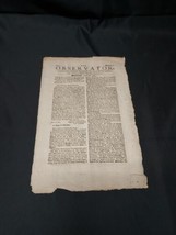 Rare 1684 Newspaper THE OBSERVATOR PRO-MONARCHY Printed In London Ludgat... - £36.60 GBP