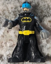 Fisher Price Imaginext DC Super Friends visor Batman Figure Black RARE - $4.95