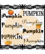 Pumpkin Font 1smp-Digital ClipArt-Gift Tag-T shirt-Jewelry-Holiday-Hallo... - $93.73 MXN