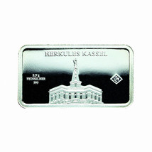 Germany Silver Ingot Bar Proof 2.5g Landmarks Hercules Monument 03849 - $31.49