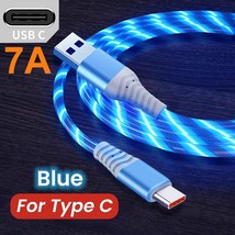 7A 100W Flow Luminous USB Type C Cable For Huawei P50 Honor 3A Fast Charging USB - £5.74 GBP