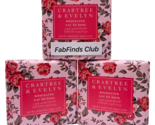 Crabtree &amp; Evelyn Rosewater Bar Soap Triple Milled 10.5oz (3x3.5oz) 3pc Set - £15.25 GBP