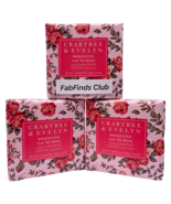 Crabtree &amp; Evelyn Rosewater Bar Soap Triple Milled 10.5oz (3x3.5oz) 3pc Set - £14.78 GBP