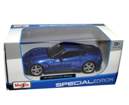 Maisto 2014 Chevy Corvette Stingray Z51 Blue 1:24 Diecast Car NEW IN BOX - £19.65 GBP