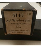 000 Vintage Connorized Music Company Piano Roll 5145 Auf Wiedersehn Walt... - £27.68 GBP