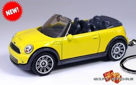 Rare! Key Chain Yellow Bmw Mini Cooper Convertible Cabrio Custom Limited Edition - £47.14 GBP