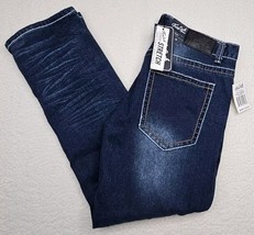 True Luck Men&#39;s Jeans Straight Dark Wash 34x30 Stretch NWT - $33.65