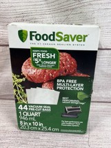 Vacuum Seal Pre-Cut Bags, 1 Quart, 44-Count, fits FoodSaver, FSFSBF0226NP - $19.79