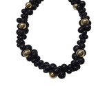 Trifari TM Vintage Choker Necklace Beaded Black &amp; Gold Beads 16&quot; RARE  - £59.49 GBP