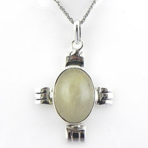 925 Sterling Silver Rutile Quartz Gems Handmade Quartz Pendant Necklace PSV-1765 - £19.06 GBP+