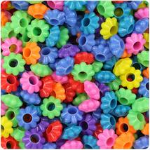 BeadTin Circus Mix Opaque 10mm Floral Ring Craft Beads (2oz) - $3.49