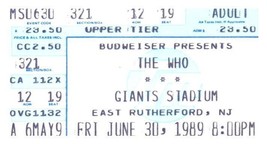 The Who Concert Ticket Stub June 30 1989 St. Louis Missouri - £35.40 GBP