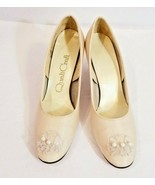 Quali Craft women&#39;s formal wear spring shoes heel 7 AA Yellow gold easte... - $776.14 MXN