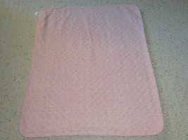 Small Wonders Baby Girl Pink Blanket Shag Shaggy Fluffy Fur Furry Rose Swirls - £12.88 GBP