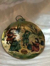 Vintage Large Painted Seashell w Very Detailed Middle Easter Painting Pendant – - £18.51 GBP