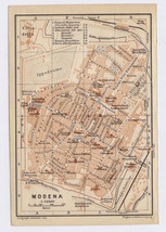 1908 Original Antique City Map Of Modena / EMILIA-ROMAGNA / Italy - £21.29 GBP