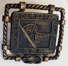 Vintage Boy Scouts (BSA) Boulder Council Dam Area 1969 FunFair Neckerchief Slide - £23.86 GBP