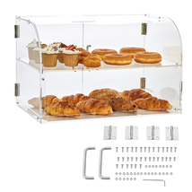 VEVOR Pastry Display Case, 2-Tier Commercial Countertop Bakery, 22"x14"x14" - $91.99