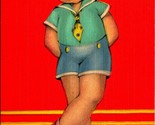 Comic Adorable Child Little Boy Aw! Dames Is Nuts! Linen Postcard UNP Un... - $9.85