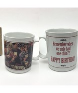 Leanin Tree Funny Remember When We Only Had One Chin Happy Birthday Mug Vtg - £14.93 GBP