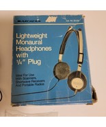 Vintage Archer Lightweight Monaural Headphones with 1/4&quot; Plug CAT no 20-... - $36.83 CAD