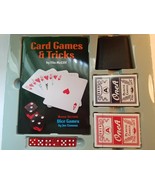 Card Games &amp; Tricks Book &amp; Kit Book Playing Cards Dice Dice Cup New In O... - £12.38 GBP