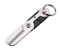 Stainless Steel travel hike camp cut key tool edc outdoor ring gaet keychain cut - £30.42 GBP