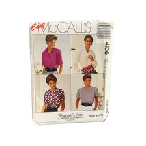 Easy McCalls Womens Sewing Pattern 4106 Size 8-12 Top Blouse uncut - £8.10 GBP