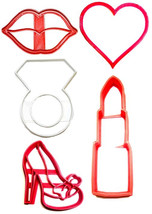 Kissing The Single Life Goodbye Bachelorette Set Of 5 Cookie Cutters USA PR1167 - £9.58 GBP