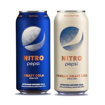 Pepsi Nitro, Draft Cola &amp; Vanilla Draft Cola Variety Pack, 13.65oz Cans 12 Pack - £30.36 GBP