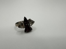 Vintage Purple Rhinestone Angel Adjustable Ring - $19.80