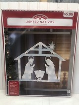 Holiday Time Lighted Nativity Ornamental Christmas Lights Vintage 18” RARE - £27.41 GBP