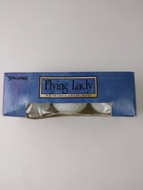 VTG Flying Lady 3 Vintage Golf Balls  Sleeve of 3 Balls  White w/Blue Le... - $7.92
