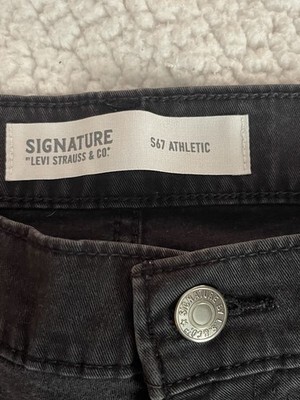 Levis Jeans Mens 32x32 Black Signature S67 Athletic Straight Leg Denim Stretch Item image 3
